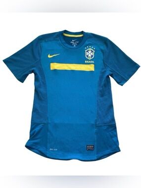 Brazil Soccer Away Jersey 2011-12 Nike Dri Fit CBF Football Brasil Size Medium